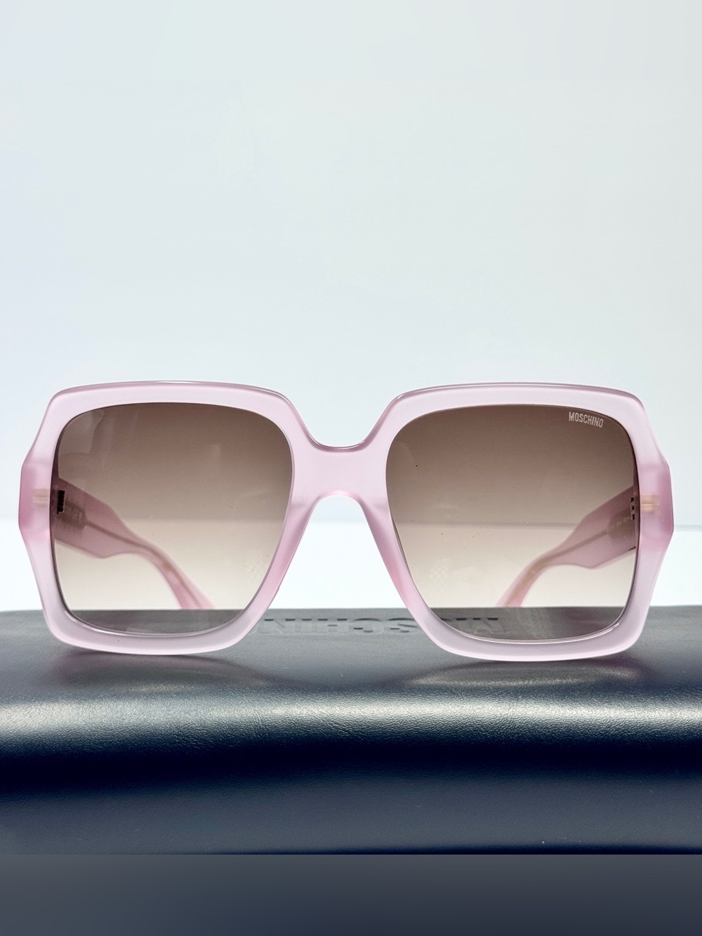 NEW Moschino MOS127/S 35JHA 56 Pink Sunglasses Brown Grad Lens  AUTHENTIC * $320